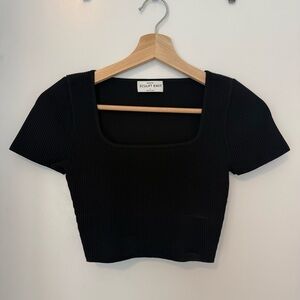 Aritzia Babaton Sculpt Knit Squareneck Top